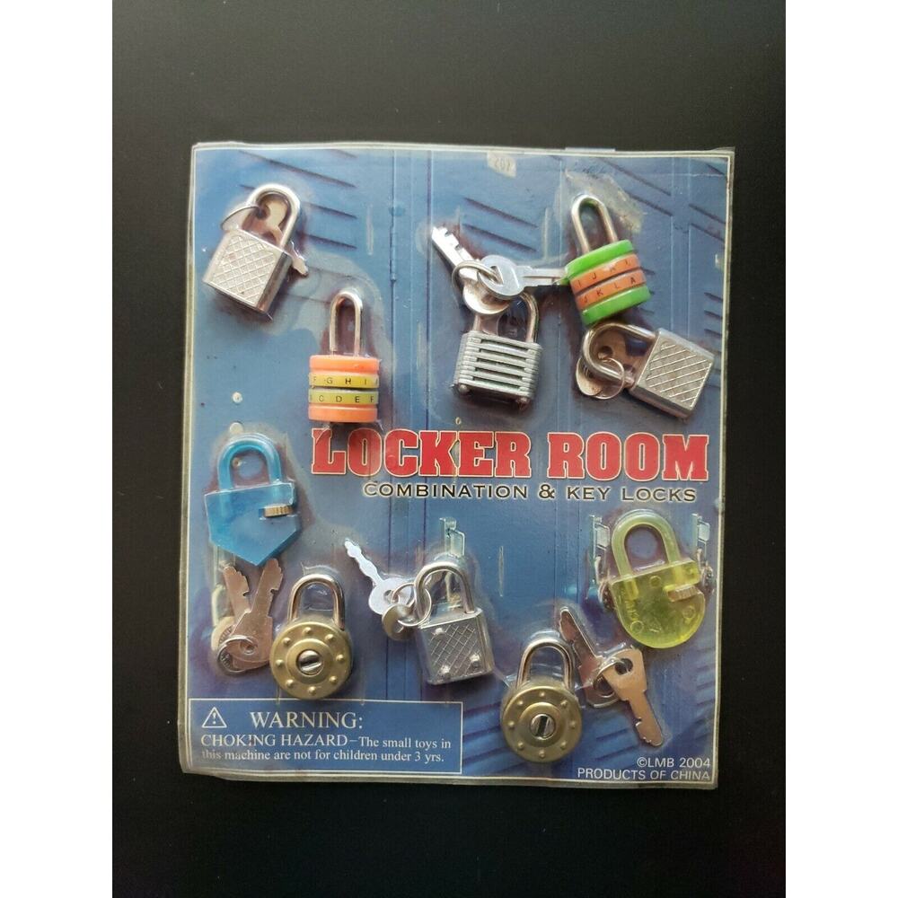 Vintage Locker‎ Room Gumball Vending Machine Charms Header Display Card #392